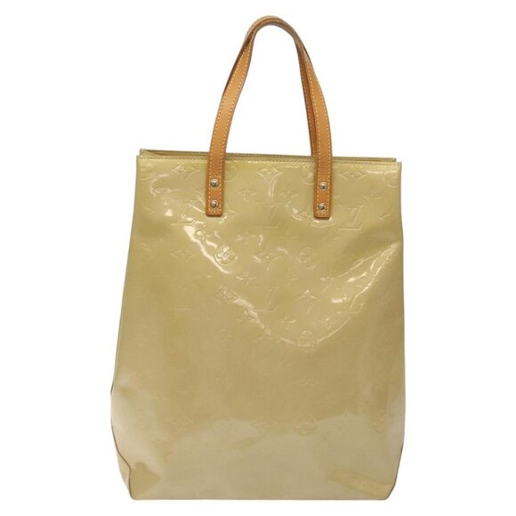 LOUIS VUITTON Monogram Vernis Reade MM Hand Bag Beige M91141 LV Auth 116687 - Picture 3 of 16